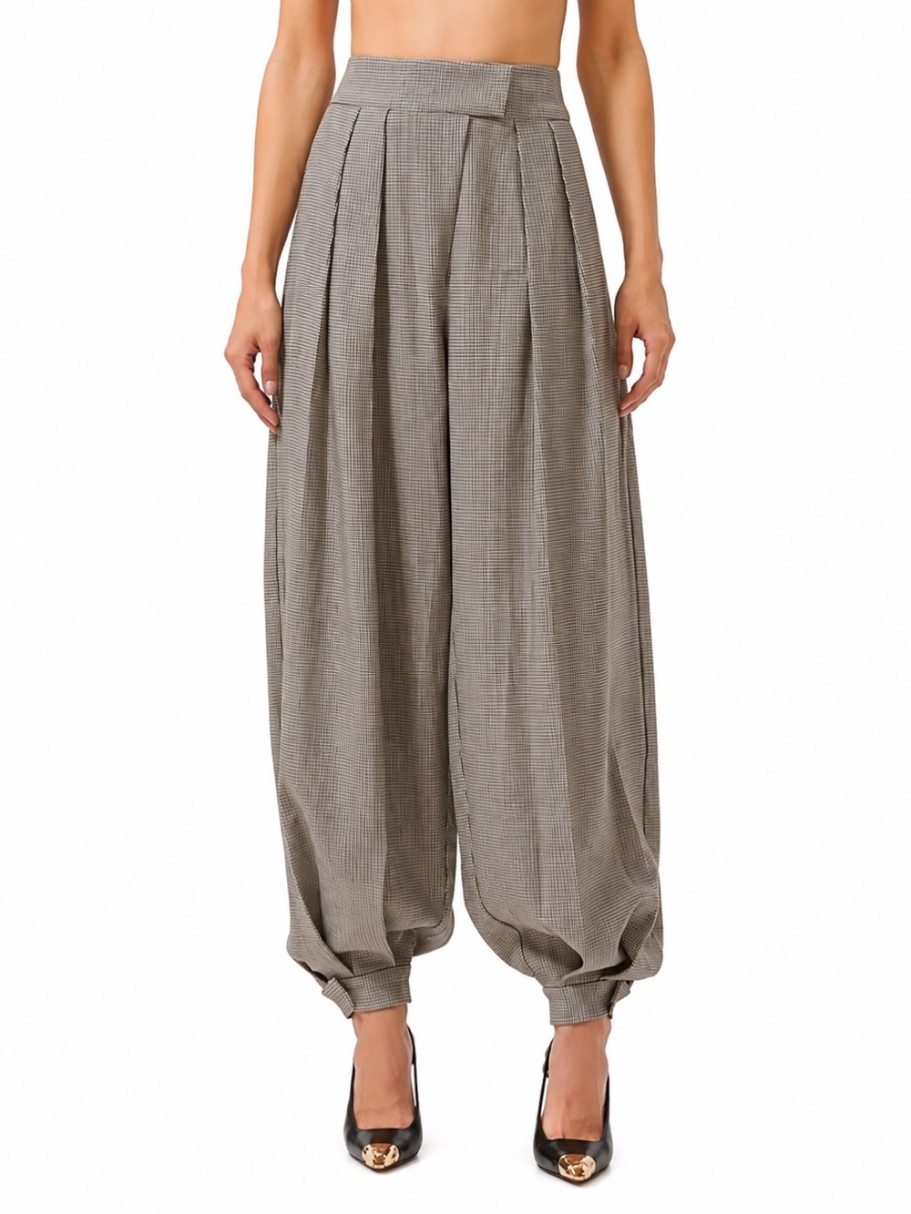 AFRM High-Waist Houndstooth Balloon Pants